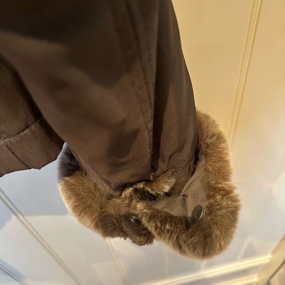 BELSTAFF GOLD LABEL Ladies Women’s 42 Small Brown Jacket Fur Collar Cuffs - Picture 10 of 16